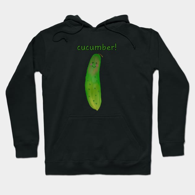 Cucumber With Face Hoodie by funhousejen